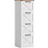 HOMCOM Cassettiera 4 Cassetti con Supporto Stampante e Binario per formato A4/Lettera 40x40x131 cm Bianco | Aosom Italy