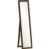 HOMCOM Specchio a figura intera con cornice in MDF con appoggio inclinabile o da appendere, 157x37 cm, Noce | Aosom Italy