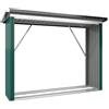 Outsunny Casetta per Legna di Acciaio Zincato con Base Sollevata e Tetto Inclinato 213x66,5x150 cm Verde | Aosom Italy