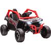 AIYAPLAY Auto Elettrica per Bambini 12 V con Licenza Kawasaki Teryx KRX 1000 Telecomando Sospensione Posteriore Rosso | Aosom Italy