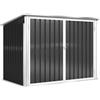Outsunny Capanno Giardino, Organizer Bidoni Spazzatura Orizzontale, Grigio Scuro | Aosom Italy