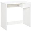 HOMCOM Scrivania Ufficio, 80x45x75 cm Scrivania Salvaspazio con Vassoio Tastiera, Cassetto per Documenti, Bianco | Aosom Italy