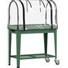 Outsunny Orto Urbano Rialzato con Ruote Copertura a Serra e Ripiano Inferiore per Coltivazione Piante 80x40x120 cm Verde | Aosom Italy