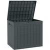 Outsunny Baule da Giardino con Maniglie, Contenitore Porta Attrezzi Impermeabile, 56x41x50 cm, Grigio Scuro | Aosom Italy