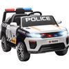 AIYAPLAY Auto Elettrica per Bambini a Tema Polizia con Telecomando Motore Doppio Sirena Sospensioni a 4 Ruote e Fari Blanco | Aosom Italy