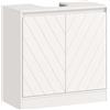 HOMCOM Mobile Sottolavabo per Bagno con 2 Ante, Mobiletto Sottolavabo con Ripiano Regolabile, per Lavabi senza o con Colonna, 60x30x59.8 cm, Bianco | Aosom Italy