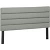 HOMCOM Testiera per Letto 140 cm Imbottita in Lino Altezza Regolabile 3 Livelli 106/116/126 cm Montata a Parete Grigio | Aosom Italy