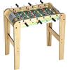SPORTNOW Calcio balilla per bambini in legno Tavolo da calcio balilla con 2 contatori 6 aste 18 giocatori 75x66x75 cm Naturale | Aosom Italy