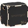 SPORTNOW Box pliometrico in legno 3 in 1 con 3 altezze diverse, maniglie, senza spigoli, allenamento salto 41x36x31 cm, nero | Aosom Italy