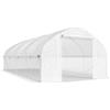 Outsunny Serra a tunnel 6x3x2 m con Anti-UV e Porta avvolgibile con cerniera Pareti laterali con zanzariera Bianco | Aosom Italy