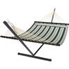Outsunny Amaca con supporto 353 cm, amaca con struttura in acciaio con cuscino rimovibile e stecche di separazione, verde | Aosom Italy