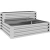 Outsunny Fioriera da Esterno in Acciaio Zincato con Design a Scala e Base Aperta per Coltivazioni Piante 120x101x58 cm Argento | Aosom Italy