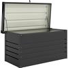 Outsunny Cassone da giardino in metallo 450L cassapanca per cuscini con coperchio doppia parete 120 x 61 x 62 cm impermeabile richiudibile grigio | Aosom Italy