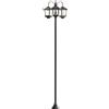 Outsunny Lampione solare da esterno a 3 teste, lampione da giardino, illuminazione LED, sensore automatico crepuscolo-alba, nero | Aosom Italy