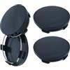 Neodtx Tappi per Mozzo 4 Pezzi Universali OD 60 mm ID 56 mm ABS di Alta Qualità, Copertura Ruota, Superficie Lucidata, Accessori Auto (Nero)