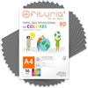 OFITURIA Fogli colorati, Confezione da 50 Fogli A4 80 g - Carta colorata per hobby creativi, stampante, scrapbooking - Fogli colorati (Grigio, 50 fogli)