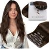 RUNATURE Extension Capelli Veri Clip Marrone 7pcs 80g 30cm #4