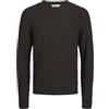 JACK & JONES A/S Jprblumiguel Knit Crew Neck Noos Maglione Lavorato a Maglia, Torta di Cioccolato, M Uomo