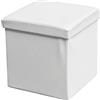 ECHTWERK Sgabello, Storecube, Sgabello Imbottito con vano portaoggetti, Contenitore Pieghevole, Sgabello, Pieghevole, Funzione tavolino, Coperchio Rimovibile, Circa 38 x 38 x 38 cm