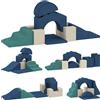 DecHome Set 7 Blocchi Costruzioni Morbide per Bambini Fino a 3 Anni Blu