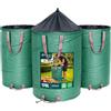 VOUNOT® Borsa da Giardino Individual per Foglie 3 x 170L, Sacchi da Giardinaggio Pop Up, Sacco per Rifiuti da Giardino con Maniglie, Antistrappo, Idrorepellente, Riutilizzabile, Pieghevole