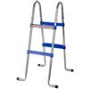 Gre AR109 - Scala di sicurezza per piscine fuori terra - Acciaio galvanizzato, gradini antiscivolo e sistema di protezione per bambini