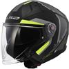LS2 CASCO JET LS2 OF603 INFINITY II FOCUS M.BLACK H-V YELL.-06 LS2 : Taglia Int - 3XL