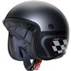 Caberg CASCO JET FREERIDE X DAYTONA MATT GUN METAL BLACK WHITE CABERG : Taglia Int - M