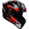 AGV CASCO INTEGRALE K1 S AGV E2206 FASTLAP BLACK GREY RED AGV : Taglia Int - XXL