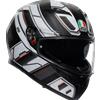AGV CASCO INTEGRALE K3 AGV E2206 MPLK RIVIA MATT BLACK WHITE AGV : Taglia Int - XXL