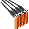 Xtorm Rechargeable AAA Batteries USB-C batterie ricaricabili pacco da 4