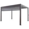 EuroGarden Tenda antivento scorrevole per pergola bioclimatica eurogarden atena in textilene grigio lato 4 mt