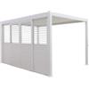 EuroGarden Set 4 pareti scorrevoli per pergola bioclimatica eurogarden atena in alluminio bianco lato 4 mt