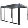 EuroGarden Set 4 vetri scorrevoli per pergola bioclimatica eurogarden atena in vetro temperato grigio lato 4 mt