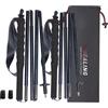 KHEALING Bastoncini da trekking ultraleggeri in fibra di carbonio, 5 sezioni, set di 2, bastoncini da trekking, attrezzatura per alpinismo, berretto da passeggio, traspirante, con custodia (Blue, 130 CM)