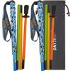KHEALING Bastoncini da trekking ultraleggeri in fibra di carbonio, pieghevoli, set di 2, con manici anti-umidità, con custodia (130 cm)