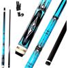 KHEALING Carbon Fiber Pool Cue with 11.8mm Head - Professional 1/2 58' Pool Cue with 8 Teeth Connector for Billiard Enthusiasts (Blue)