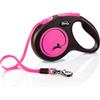 FLEXI Guinzaglio New Neon M Fettuccia 5 m rosa