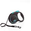 FLEXI Guinzaglio automatico Black Design S strap 5 m blu