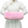 SwirlColor Scaldamani Manicotto in Pelliccia, Portatile Rosa Peluche Peluche Scaldamani a Manica con Cavo del Collo Finta Pelliccia Mano Muffs con Gancio in Acciaio Inossidabile per le Donne e le Ragazze