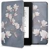 kwmobile Custodia eReader Compatibile con Amazon Kindle Paperwhite (2012-2017) Cover - eBook Reader Flip Case - marrone grigio/bianco/grigio blu - Magnolie