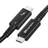 Cable Matters [Certificato Intel] Cavo attivo Thunderbolt 4, 2m con guaina intrecciata da 40 Gbps, con Power Delivery 100 W e video 8K - Totalmente compatibile con porte Thunderbolt 3, USB 4 e USB C