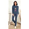 Hollywood Milano Pigiama donna Hollywood Milano serafino caldo cotone interlock HPA115, AVION