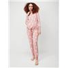 Gisela Pigiama donna Gisela girocollo in puro cotone 20091, Quadretti Rosa