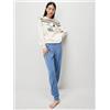 Gisela Pigiama donna Gisela Snoopy micropile 20104 Peanuts, Blu