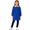 Siggi Grembiule scuola elementare blu bambina Siggi Made in Italy senza ricamo 2888, BLU