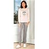 Hollywood Milano Pigiama donna Hollywood Milano serafino caldo cotone interlock HPA106, ROSA CHIARO