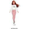 Hollywood Milano Pigiama donna Hollywood Milano serafino caldo cotone interlock HPA106, PANNA
