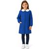 Siggi Grembiule scuola elementare blu bambina con zip Siggi Made in Italy senza ricamo 1969, BLU