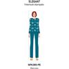 Nottingham Pigiama donna Nottingham aperto caldo cotone interlock NPA385, PETROLIO